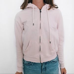 Pink Abercrombie & Fitch Zip up Hoodie